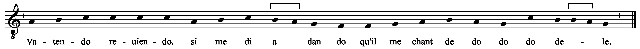 Refrain musical notation